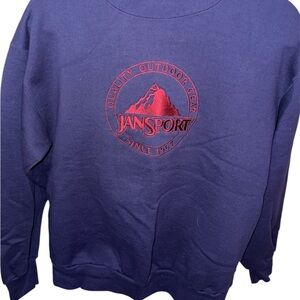 JanSport Vintage Logo Men's Blue Crewneck size Large
